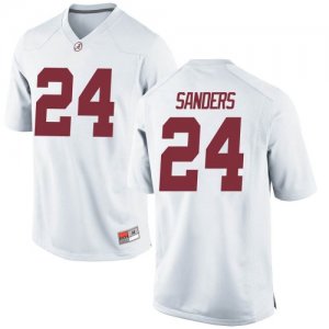 Men's Alabama Crimson Tide #24 Trey Sanders White Game NCAA College Football Jersey 2403DODQ1